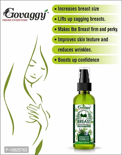 Govaggy Herbal Breast Massage Oil - Herbal Solution for Promoting Breast Firmness and Tone-thumb3