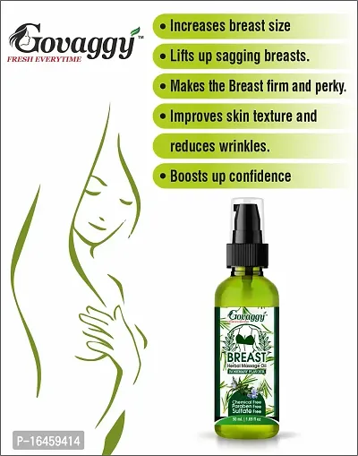 Govaggy Herbal Breast Massage Oil - Herbal Solution for Promoting Breast Firmness and Tone-thumb2