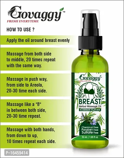 Govaggy Herbal Breast Massage Oil - Herbal Solution for Promoting Breast Firmness and Tone-thumb3