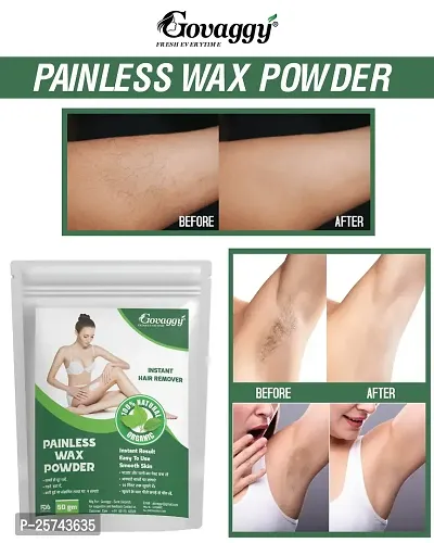 Govaggy Natural Painless Wax Powder For Instant Hair Remove For Men  Women 50 g-thumb0