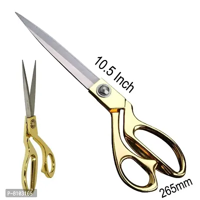 Professional Golden Steel Tailoring Scissors For Cutting Heavy Clothes Fabrics in Different Sizes 8.5quot;9.5quot;10.5quot; (10.5)-thumb5
