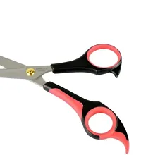 Professional Hair Cutting Scissors 6 inches Scissor for Professional Look,Plastic Handle, Black Red or Yellow-thumb1