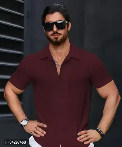 Trendy Cotton Solid Half Sleeve Shirt-thumb0