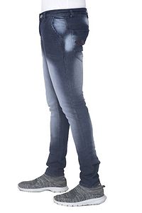 Men slim fit stretchable jeans- BLACK-thumb2