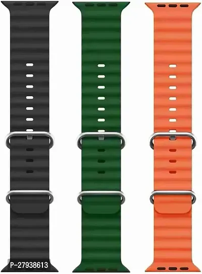 Ocean Smart Watch Strap Belt for Ultra Watch 49 mm, Series 8 / 7 45 mm, Series 6 / 5 / 4 44 mm, Series 3 / 2 / 1 42 mm, T800 Ultra, Watch 8 Ultra, i8 Pro Max, W26, T800.  black ,green, orange