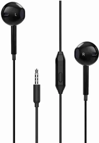 Wired 3.5 mm Single Pin In Ear Headphones with Mic
