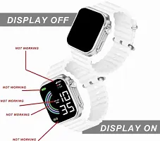 Trending Ultra Led Sqaure Dial High Quality Silicone Strap For Kids Digital Watch - For Boys  Girls Ultra Led (Black)-thumb3