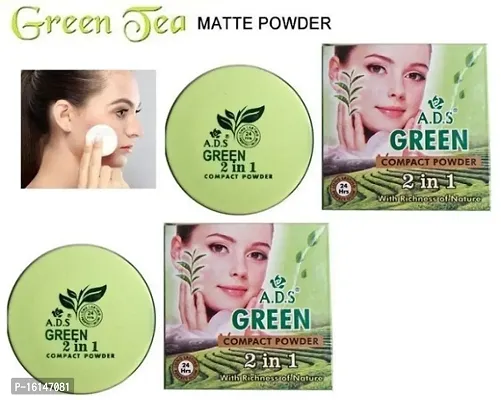 PROFESSIONAL ADS GREEN TEA 2 IN 1 COMPACT POWDER PACK OF 02
