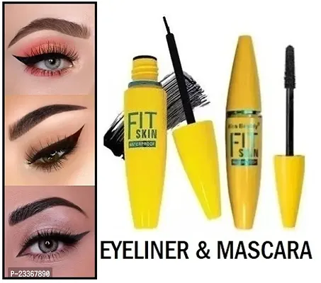 PROFESSIONAL WATERPROOF LONG LASTING FIT SKIN EYELINER  MASCARA COMBO