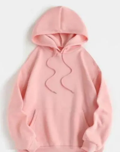 Stylish Drawstring Kangaroo Pocket Drop Shoulder Thermal Lined Hoodie For Women