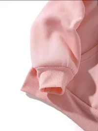 Stylish  Drawstring Kangaroo Pocket Drop Shoulder Thermal Lined Hoodie For Women-thumb3
