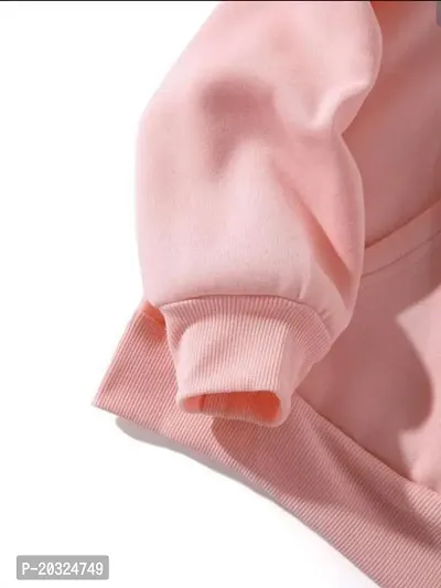 Stylish  Drawstring Kangaroo Pocket Drop Shoulder Thermal Lined Hoodie For Women-thumb4