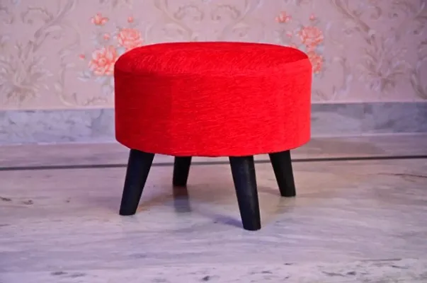 Ottoman Stool Pouffes Footstool for Sitting Tufted Leg Rest Puff Puffy Furniture Cushioned Foam Seat for Home Living Room Seating Fancy Stool (16 inch Height