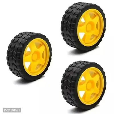 Premium Quality 65Mmx28Mm Robotic Rubber Tyre Wheel For Bo Motors