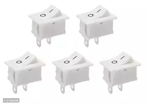 Mini Rocker Switch Complete White 2 Pin SPST ON-OFF 250V Switches and Dimmers