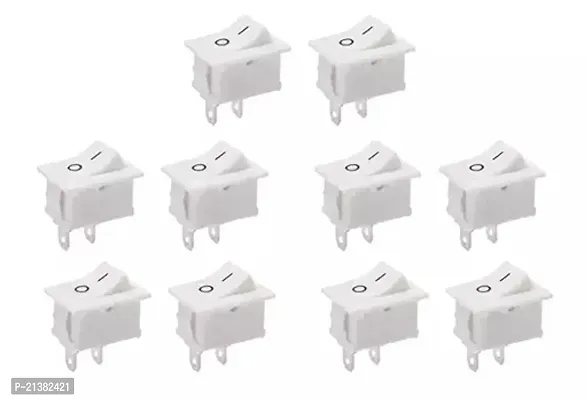 Mini Rocker Switch Complete White 2 Pin SPST ON-OFF 250V Switches and Dimmers