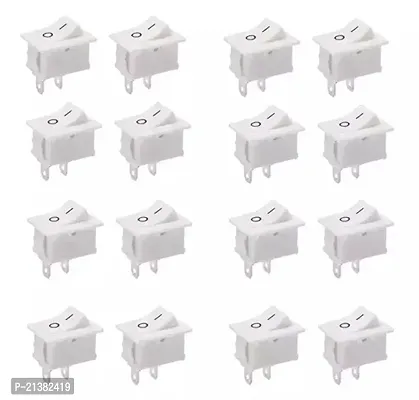 Mini Rocker Switch Complete White 2 Pin SPST ON-OFF 250V Switches and Dimmers