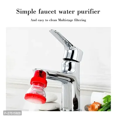 Mini Plastic 360-degree Water Saving Nozzle Shower Head Faucet (Multicolor)-thumb0