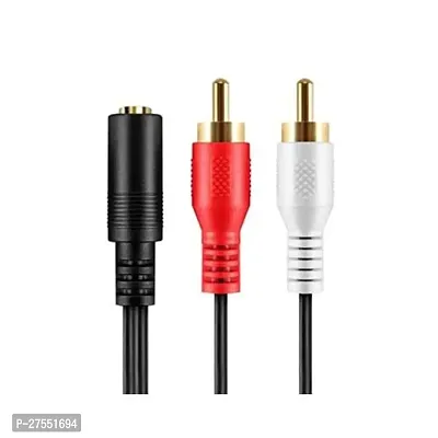 3.5mm Female Stereo Jack To 2 Rca Male Plugs Cable-thumb0