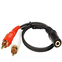 3.5mm Female Stereo Jack To 2 Rca Male Plugs Cable-thumb3