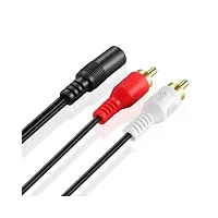 3.5mm Female Stereo Jack To 2 Rca Male Plugs Cable-thumb1