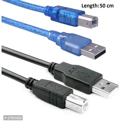 Arduino USB Cable (A to B) BlueBlack - 20inch50cm( PACK OF 2 )-thumb2