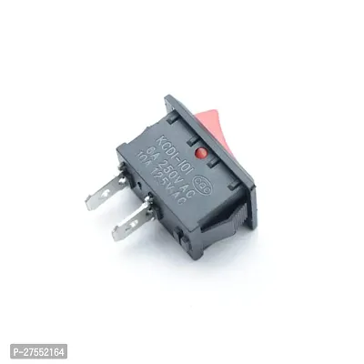 Mini Rocker Switch Red + Black(BG) 2 Pin SPST ON-OFF 250V ( PACK OF 5 )-thumb3