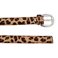 Brown Tiger print Belt For Women  Girls(Pack of 1)-thumb1