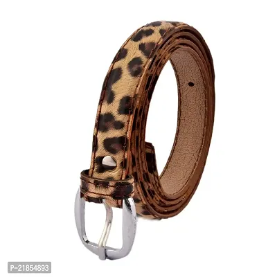 Brown Tiger print Belt For Women  Girls(Pack of 1)