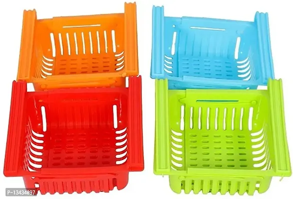 adjustable fridge storage basket(Pack of 4)