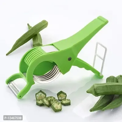 2 In 1 Vegatable And Fruit Stainless Steel 5 Blade Cutter With Peeler-thumb0