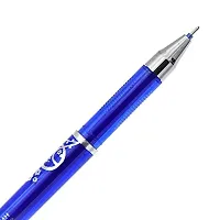 Blue Ink Erasable Gel Pen Set with attached Magic Wipe Eraser(Pack of 5)-thumb3