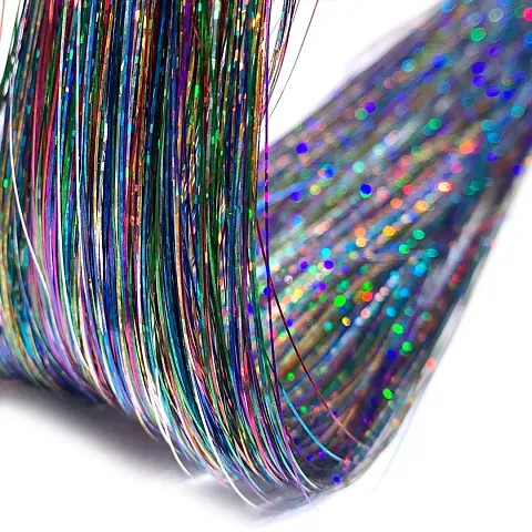 rainbow color Hair Tinsel/Glitter Hair Extensions/Highlight Hair Extensions for Women and Girls