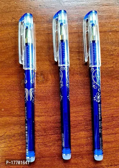 Erasable Gel Pens, Fine Point, Blue, Pack Of 3