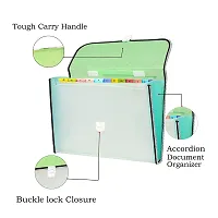 Plastic File Folder Bag Document File Organizer Full Expanding A4 Size with Multi Pockets  Handle(Random colors)-thumb3