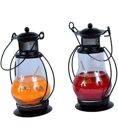 Lantern Design Candle for Diwali and Home Decor Candles/Lantern(Pack of 2)