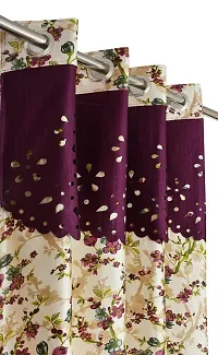 LUCHOM zumka Desing Lazer Cut Curtain Pack of 2 Pieces-thumb1