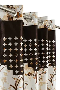 LUCHOM Laser Cut Desing Curtain Pack of 2 Pieces-thumb1