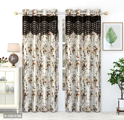 LUCHOM Laser Cut Desing Curtain Pack of 2 Pieces-thumb0