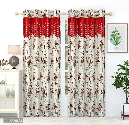 LUCHOM Laser Cut Desing Curtain Pack of 2 Pieces-thumb0