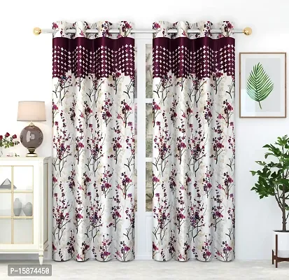 LUCHOM Laser Cut Desing Curtain Pack of 2 Pieces-thumb0