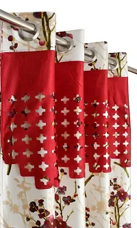 LUCHOM Laser Cut Desing Curtain Pack of 2 Pieces-thumb1