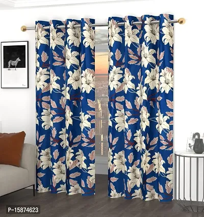 LUCHOM Cotton Curtain Pack of 2 Pieces