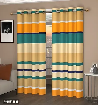 LUCHOM Cotton Curtain Pack of 2 Pieces