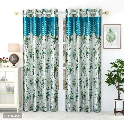 LUCHOM Laser Cut Desing Curtain Pack of 2 Pieces-thumb0