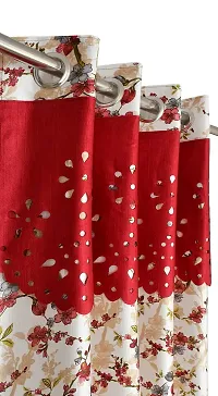 LUCHOM zumka Desing Lazer Cut Curtain Pack of 2 Pieces-thumb1