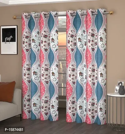 LUCHOM Cotton Curtain Pack of 2 Pieces