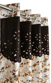 LUCHOM zumka Desing Lazer Cut Curtain Pack of 2 Pieces-thumb1