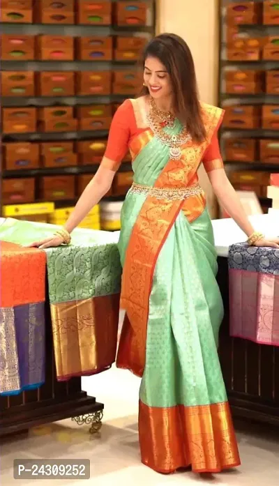 Elegant Banarasi Silk Saree with Blouse Piece For Women