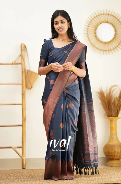 Best Selling Art Silk Saree with Blouse piece 